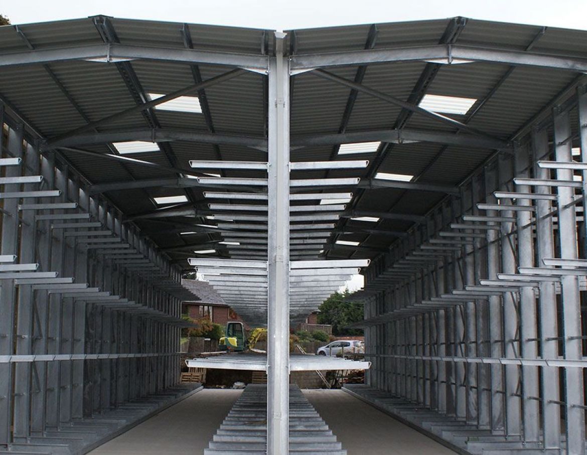 Cantilever Racking With Canopies 1